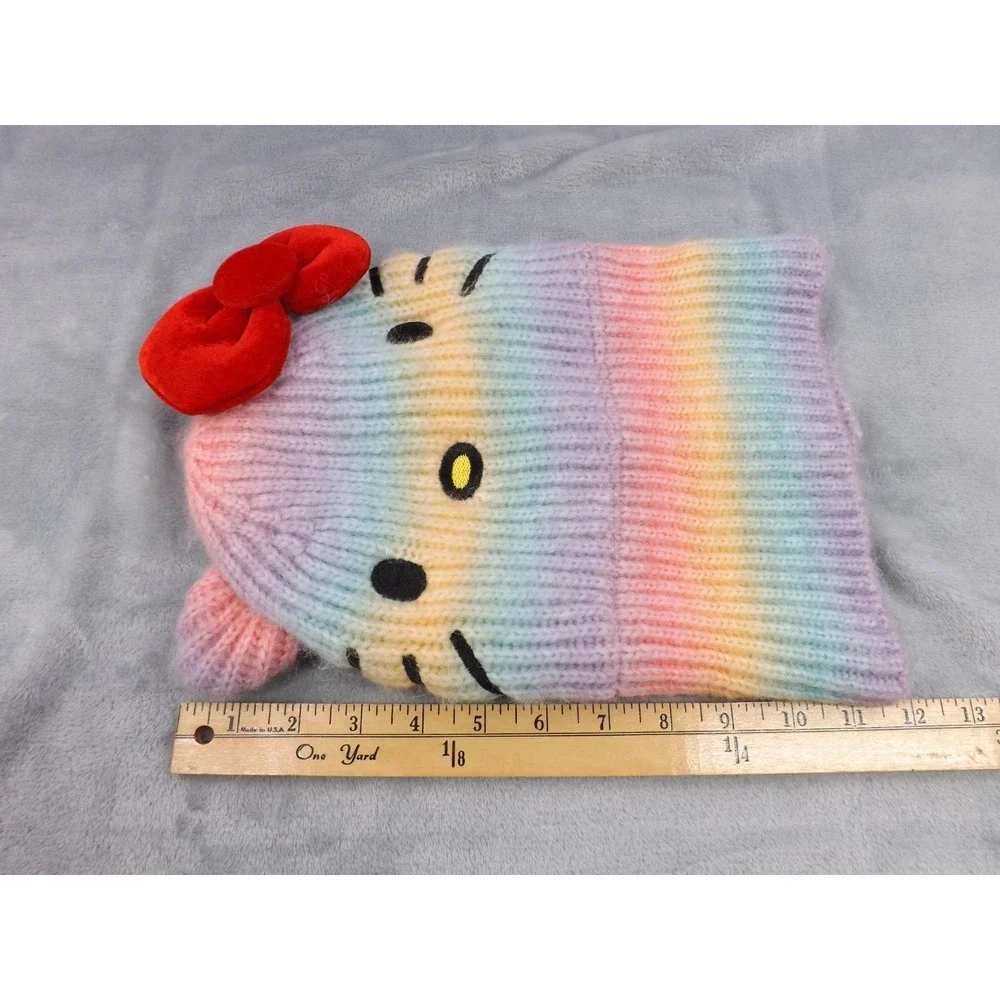 Hello Kitty Beanie/Hat‎ by Sanrio One Size Pastel/Multi Color Fleece Lined